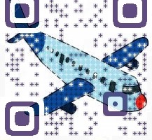 Airplane QR Code Visual QR Code